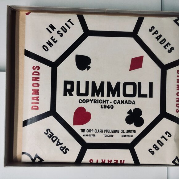 RARE Vintage 1940 Rummoli Club Edition Game (mat only, no chips) – Copp Clark - Picture 2 of 2